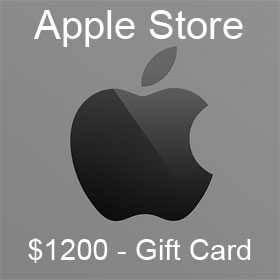 Apple Store Gift Card 1200 dollar